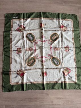 Vintage Celine silk scarf with horses